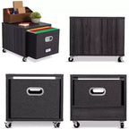 Meuble de rangement à roulettes BirdRock Home avec 1 tiroir latéral – Gris bois flotté