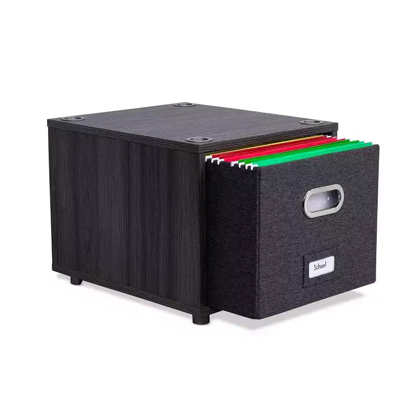 Meuble de rangement à roulettes BirdRock Home avec 1 tiroir latéral – Gris bois flotté