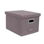 Lot de 4 organiseurs de rangement de dossiers pliables avec couvercle, de la marque Internet's Best - Gris