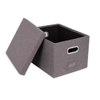 Lot de 4 organiseurs de rangement de dossiers pliables avec couvercle, de la marque Internet's Best - Gris