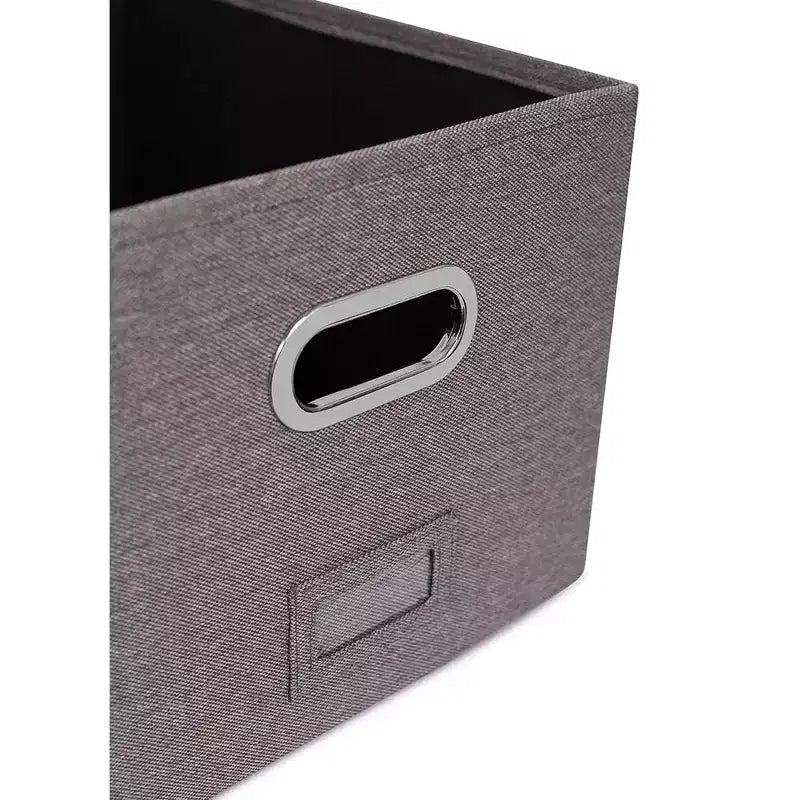 Lot de 4 organiseurs de rangement de dossiers pliables avec couvercle, de la marque Internet's Best - Gris