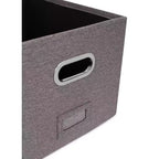 Lot de 4 organiseurs de rangement de dossiers pliables avec couvercle, de la marque Internet's Best - Gris