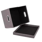 Lot de 4 organiseurs de rangement de dossiers pliables avec couvercle, de la marque Internet's Best - Gris