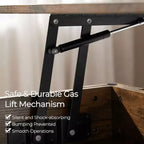 Table basse relevable Yaheetech avec compartiment caché et étagère ouverte pour salon