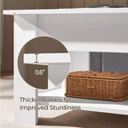 Table basse relevable Yaheetech avec compartiment caché et étagère ouverte pour salon