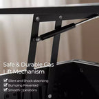 Table basse relevable Yaheetech avec compartiment caché et étagère ouverte pour salon