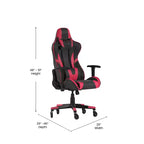 Flash Furniture X20 Gaming Chair Racing Office Computer PC Adjustable Chair with Reclining Back and Transparent Roller Wheels