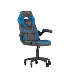Fauteuil de jeu Flash Furniture X10, Chaise de bureau, d'ordinateur ou de PC de course, avec accoudoirs relevables et roulettes transparentes