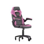 Fauteuil de jeu Flash Furniture X10, Chaise de bureau, d'ordinateur ou de PC de course, avec accoudoirs relevables et roulettes transparentes