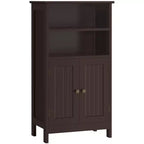 Yaheetech Bathroom Floor Cabinet with Double Door and Adjustable Shelves