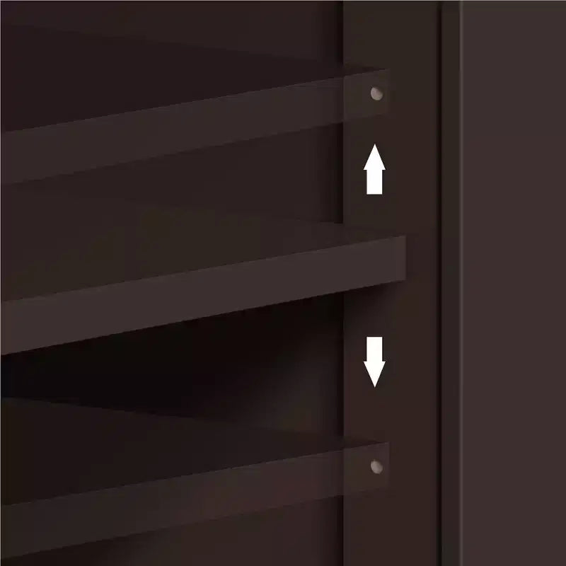 Meuble de salle de bain bas Yaheetech avec double porte et étagères réglables