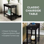 Table de chevet rustique, sans outils – Breighton Home