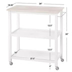Chariot de rangement à roulettes 2 niveaux Mylah Kitchen - Buylateral