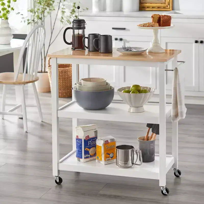 Chariot de rangement à roulettes 2 niveaux Mylah Kitchen - Buylateral