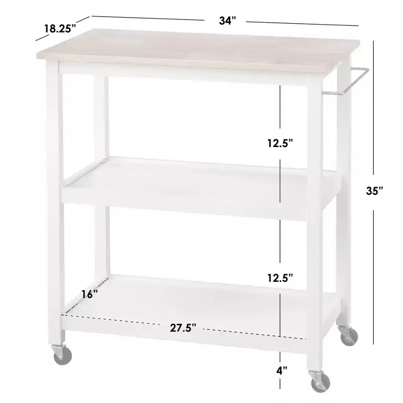 Chariot de rangement à roulettes 2 niveaux Mylah Kitchen - Buylateral