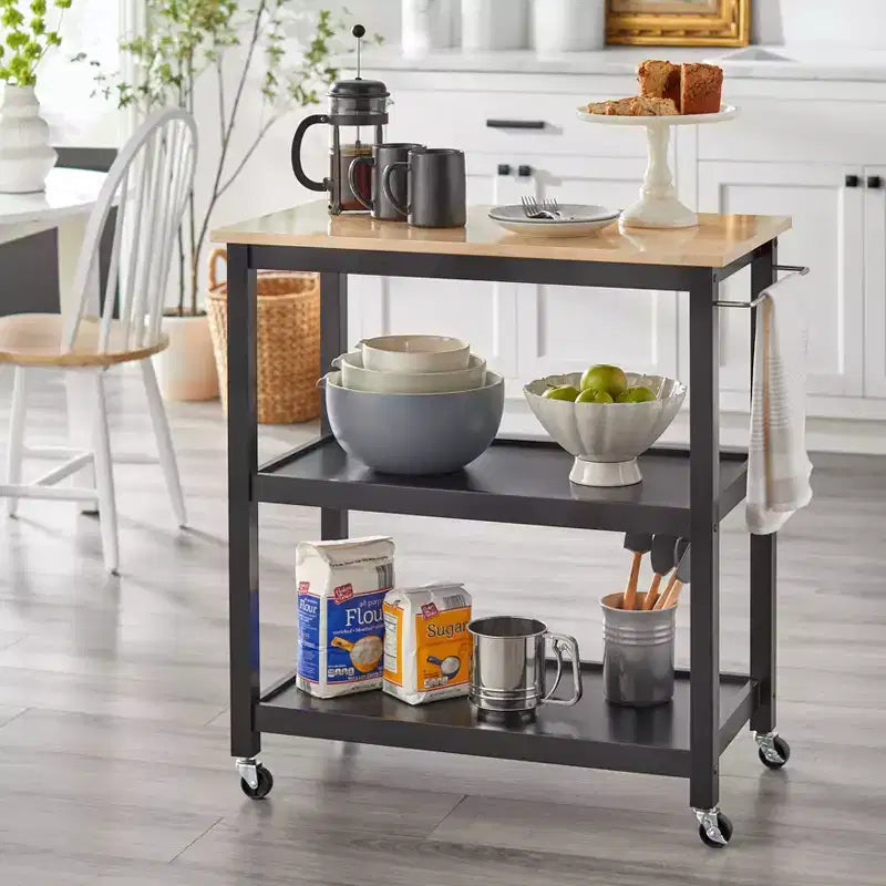 Chariot de rangement à roulettes 2 niveaux Mylah Kitchen - Buylateral