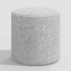 Pouf rond Thalia en lin texturé - Threshold