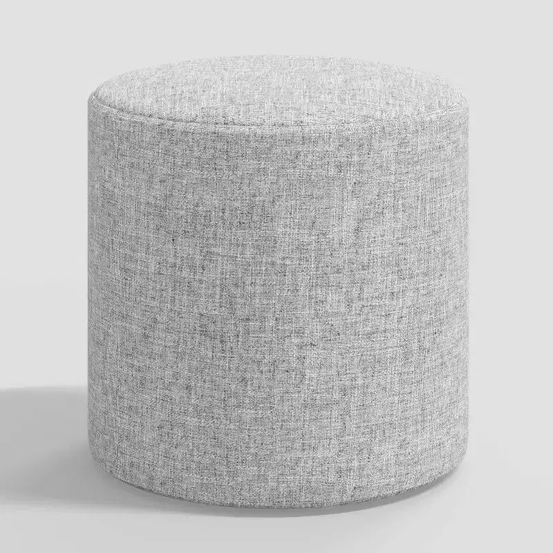 Pouf rond Thalia en lin texturé - Threshold