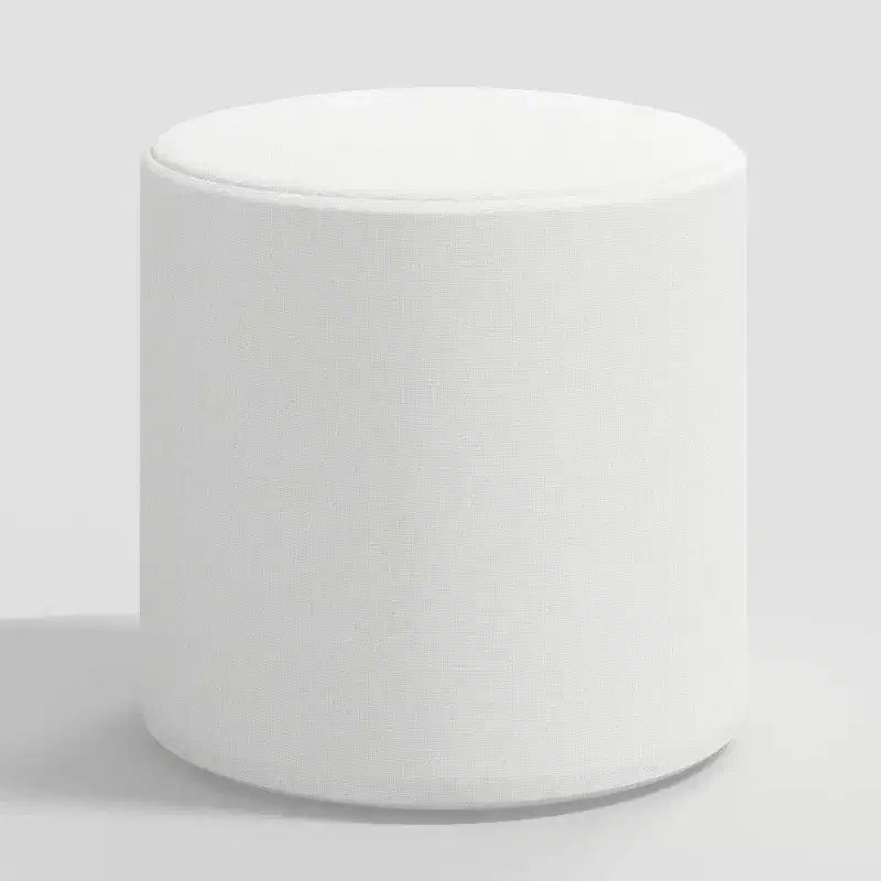 Pouf rond Thalia en lin texturé - Threshold
