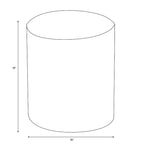 Pouf rond Thalia en lin texturé - Threshold