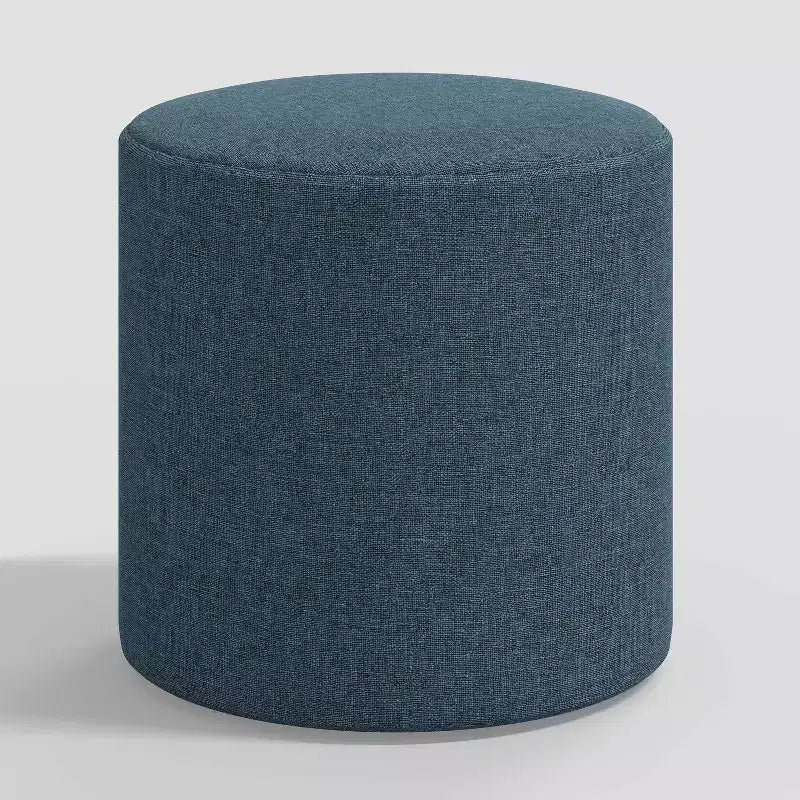 Pouf rond Thalia en lin texturé - Threshold