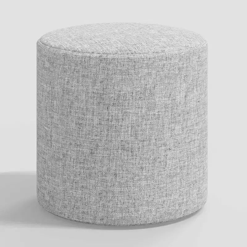Pouf rond Thalia en lin texturé - Threshold