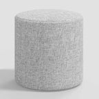 Pouf rond Thalia en lin texturé - Threshold