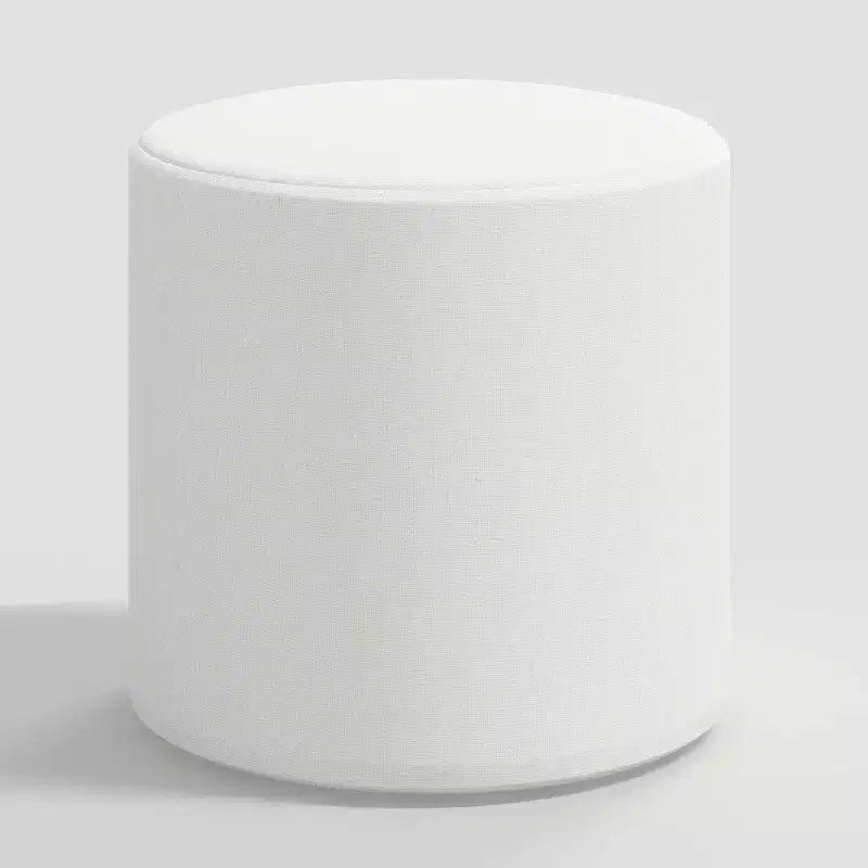 Pouf rond Thalia en lin texturé - Threshold