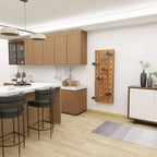 Range-bouteilles mural rustique en bois marron - Olivia & May
