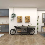 Range-bouteilles mural rustique en bois marron - Olivia & May