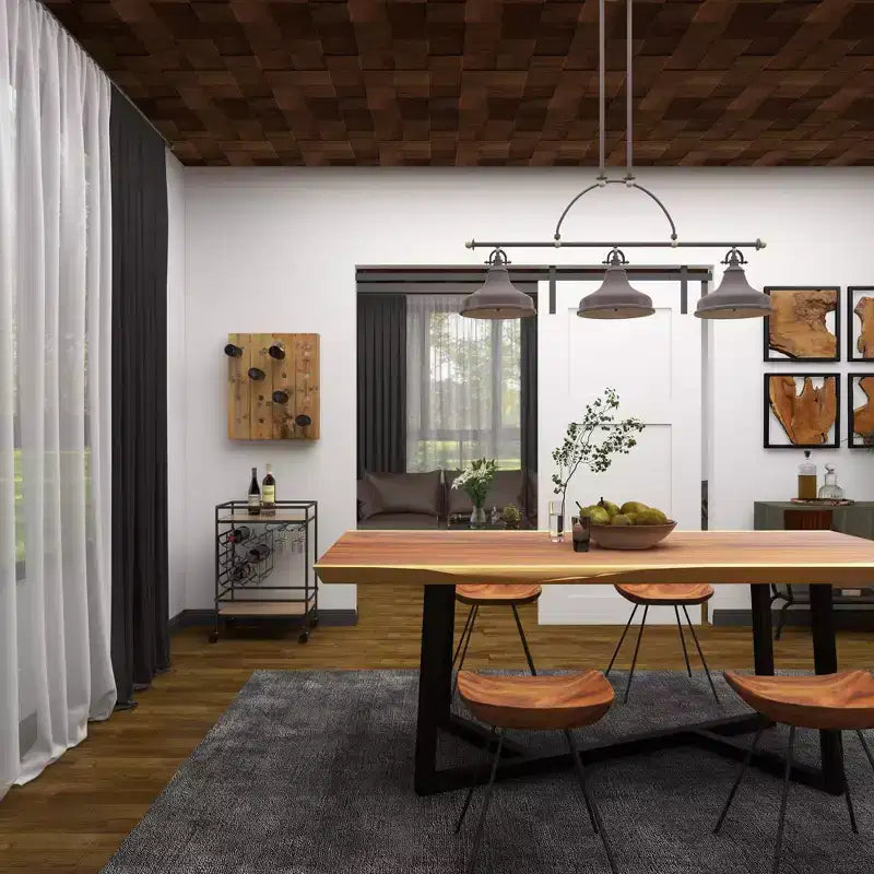 Range-bouteilles mural rustique en bois marron - Olivia & May