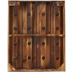 Range-bouteilles mural rustique en bois marron - Olivia & May