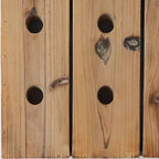 Range-bouteilles mural rustique en bois marron - Olivia & May