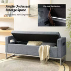 Banc de rangement large Jorge 59.1 | ART OF LIVING DESIGNS