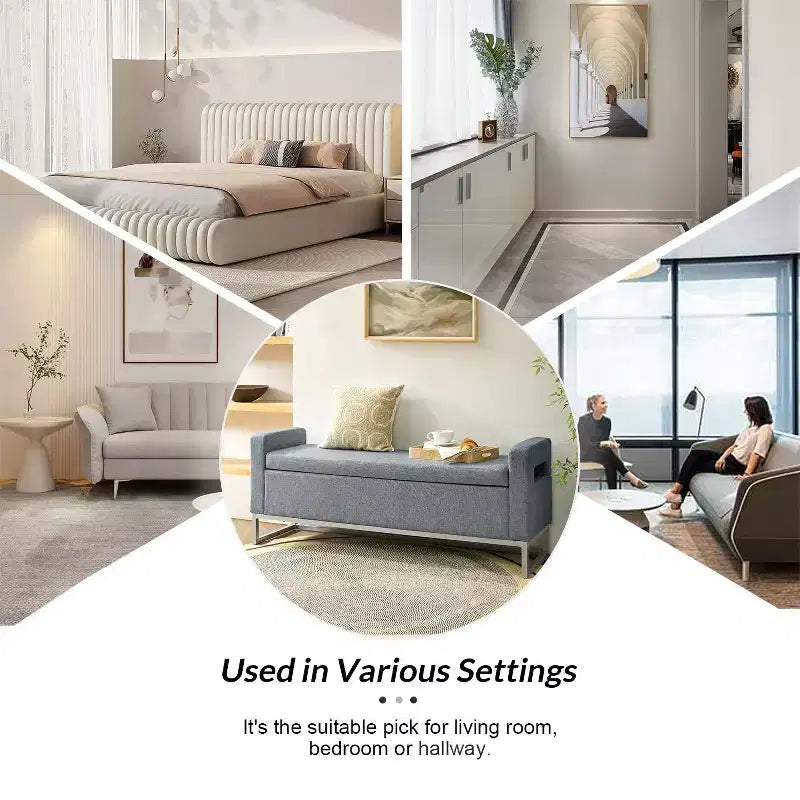 Banc de rangement large Jorge 59.1 | ART OF LIVING DESIGNS
