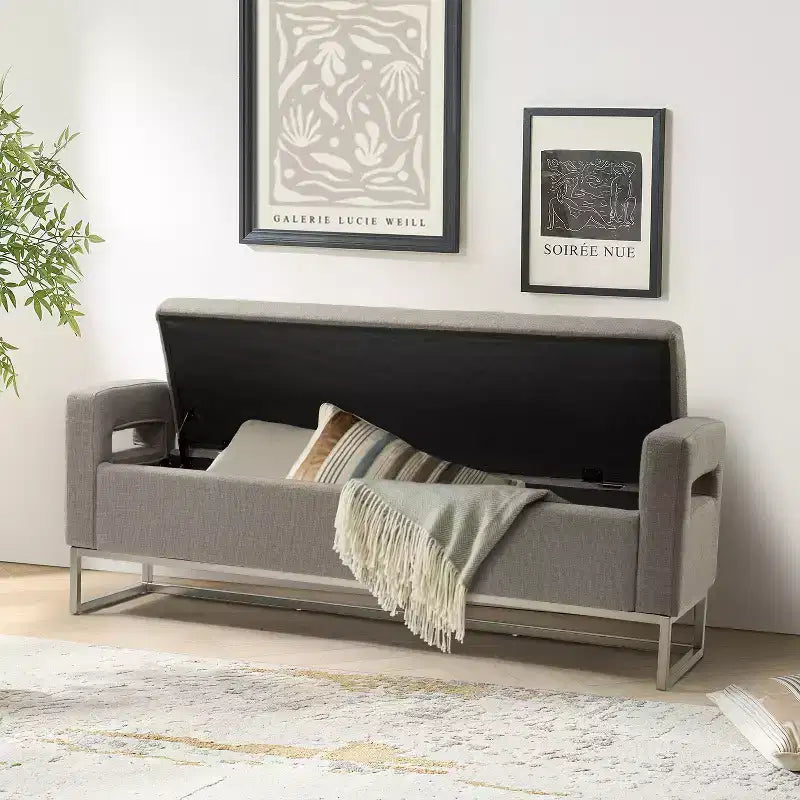 Banc de rangement large Jorge 59.1 | ART OF LIVING DESIGNS