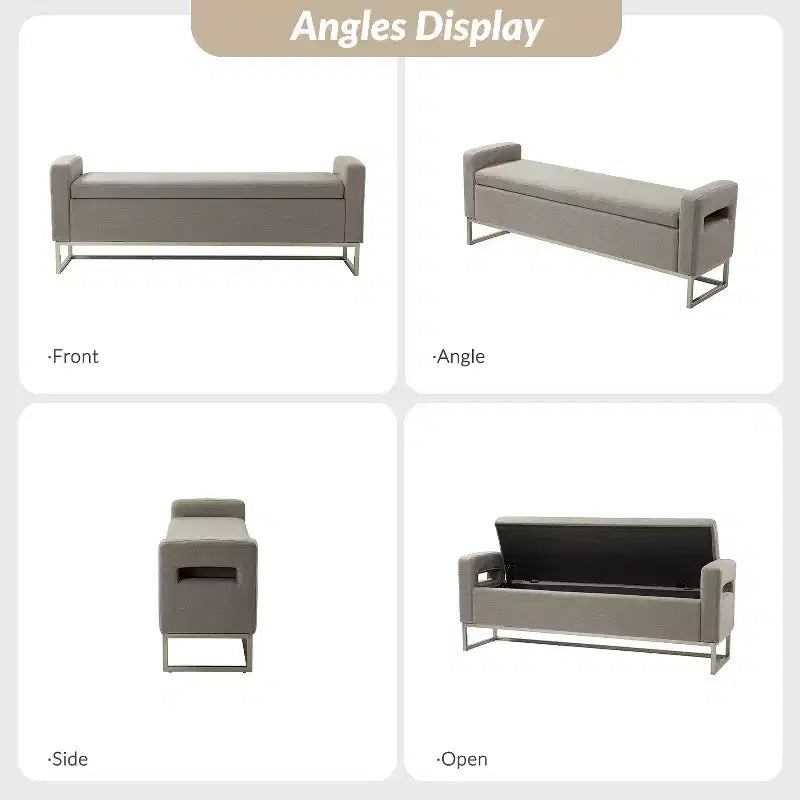 Banc de rangement large Jorge 59.1 | ART OF LIVING DESIGNS