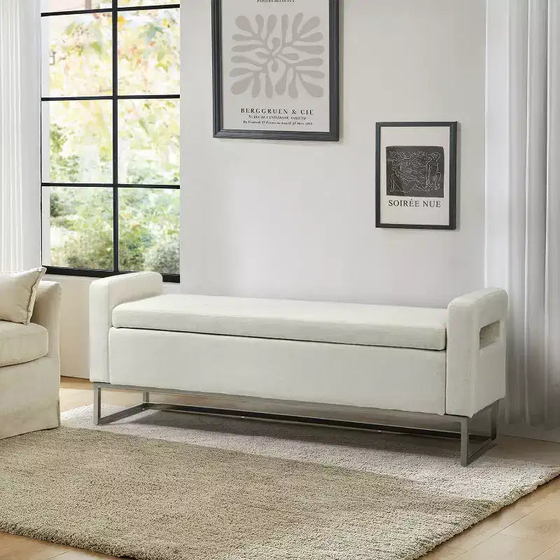 Banc de rangement large Jorge 59.1 | ART OF LIVING DESIGNS