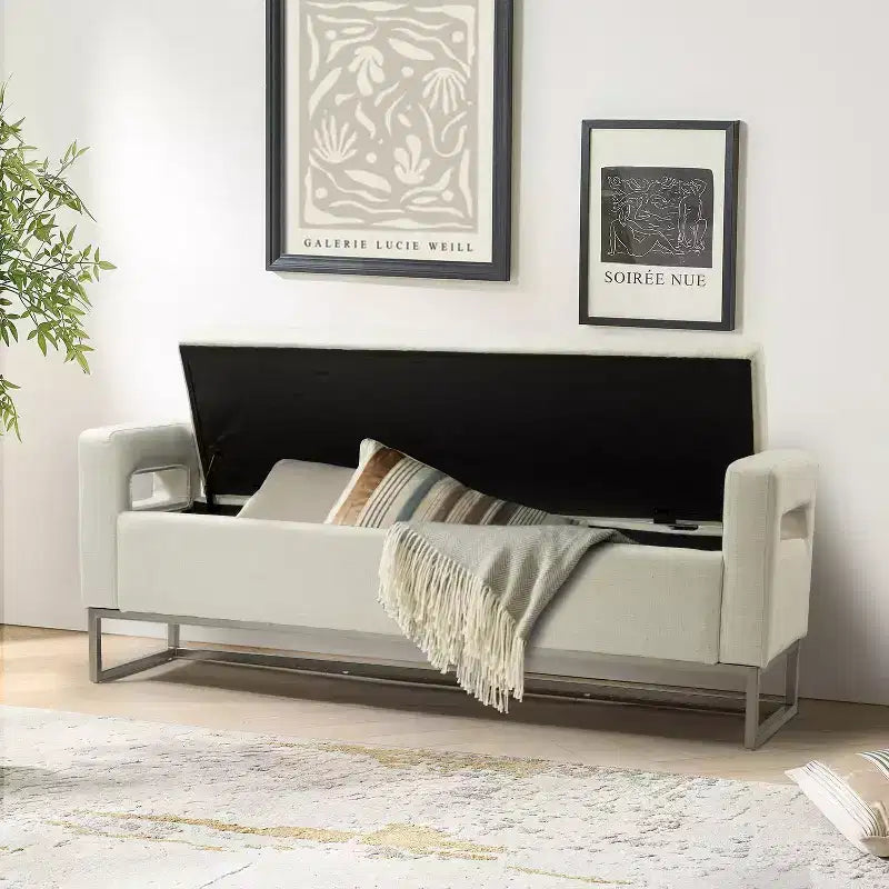 Banc de rangement large Jorge 59.1 | ART OF LIVING DESIGNS