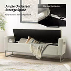 Banc de rangement large Jorge 59.1 | ART OF LIVING DESIGNS