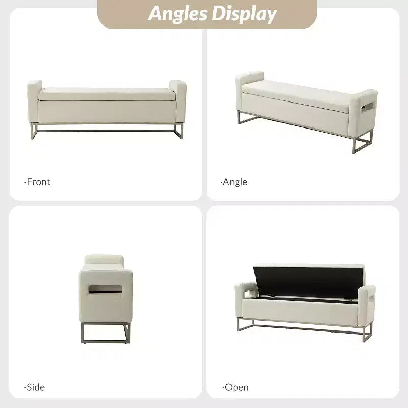 Banc de rangement large Jorge 59.1 | ART OF LIVING DESIGNS