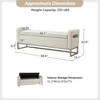 Banc de rangement large Jorge 59.1 | ART OF LIVING DESIGNS
