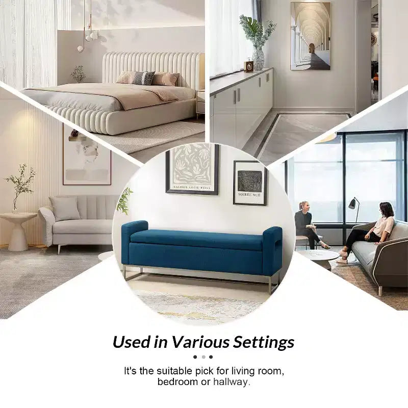 Banc de rangement large Jorge 59.1 | ART OF LIVING DESIGNS