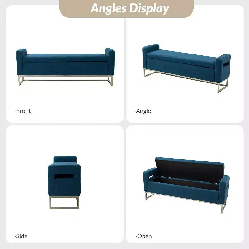 Banc de rangement large Jorge 59.1 | ART OF LIVING DESIGNS