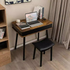 Coiffeuse Costway avec miroir rabattable, lumières, port USB, tabouret rembourré et bureau d'écriture
