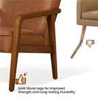 Yaheetech Fauteuil d'appoint moderne en similicuir avec accoudoirs