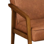 Yaheetech Fauteuil d'appoint moderne en similicuir avec accoudoirs