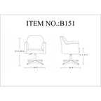 Lot de 2 chaises pivotantes réglables en hauteur en similicuir Pelo - Manhattan Comfort