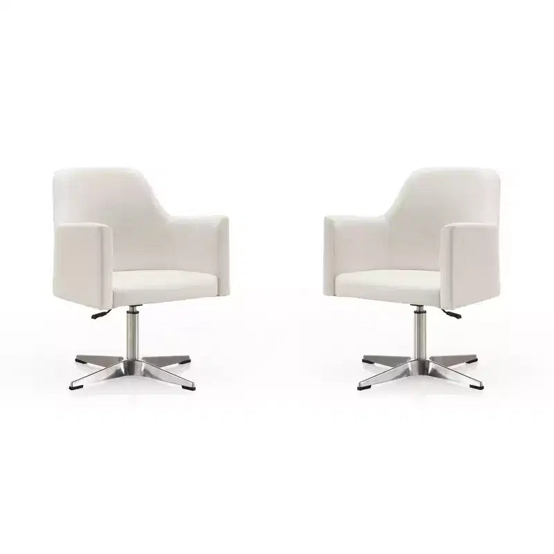 Lot de 2 chaises pivotantes réglables en hauteur en similicuir Pelo - Manhattan Comfort