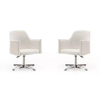 Lot de 2 chaises pivotantes réglables en hauteur en similicuir Pelo - Manhattan Comfort